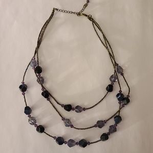Lia Sophia triple strand necklace
